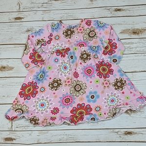 Hanna Andersson Pink Floral Dress 80cm